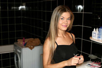 Smiley teen girl in little